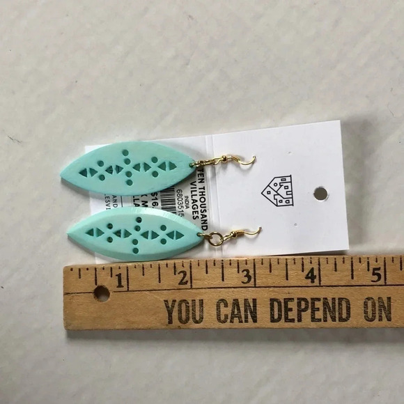 Turquoise  Drop Earrings - Picture 4 of 4